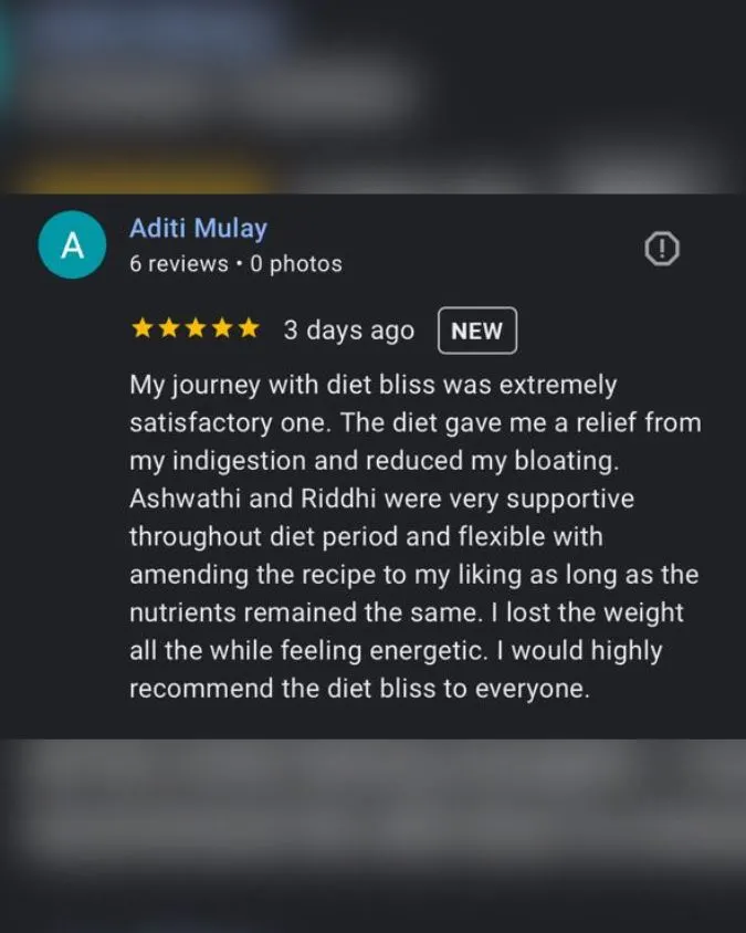 Google review screenshot - Aditi Mulay