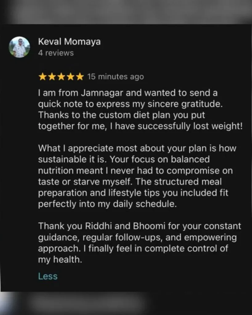 Google review screenshot - Keval Momaya