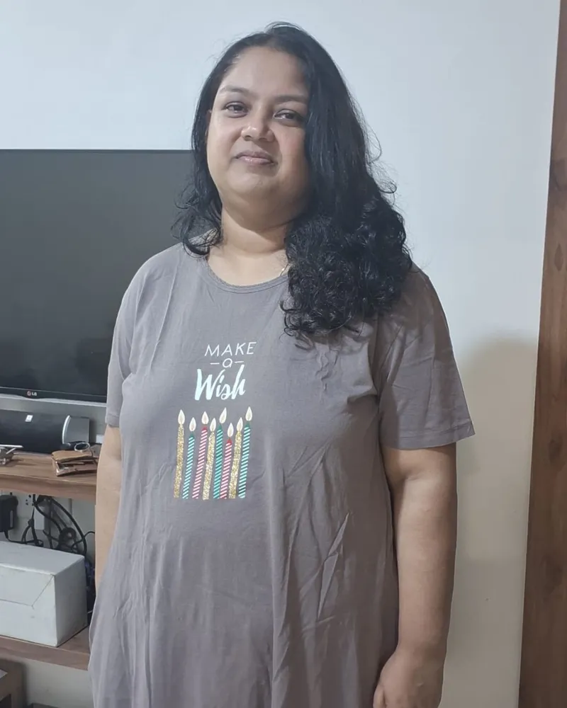 Tarika Shetty after three months