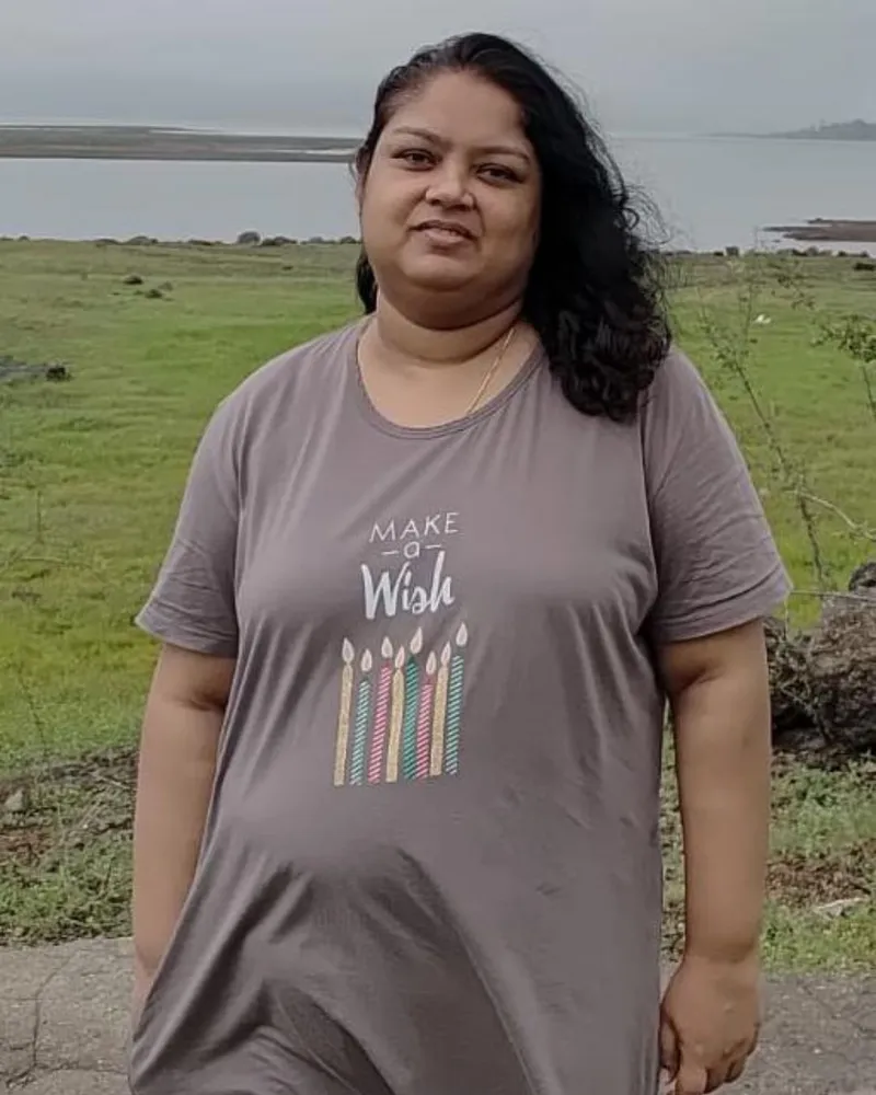 Tarika Shetty at the start of her plan