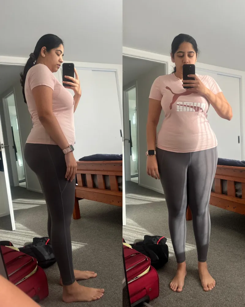 Sanjana Shivshankar at the start of her plan