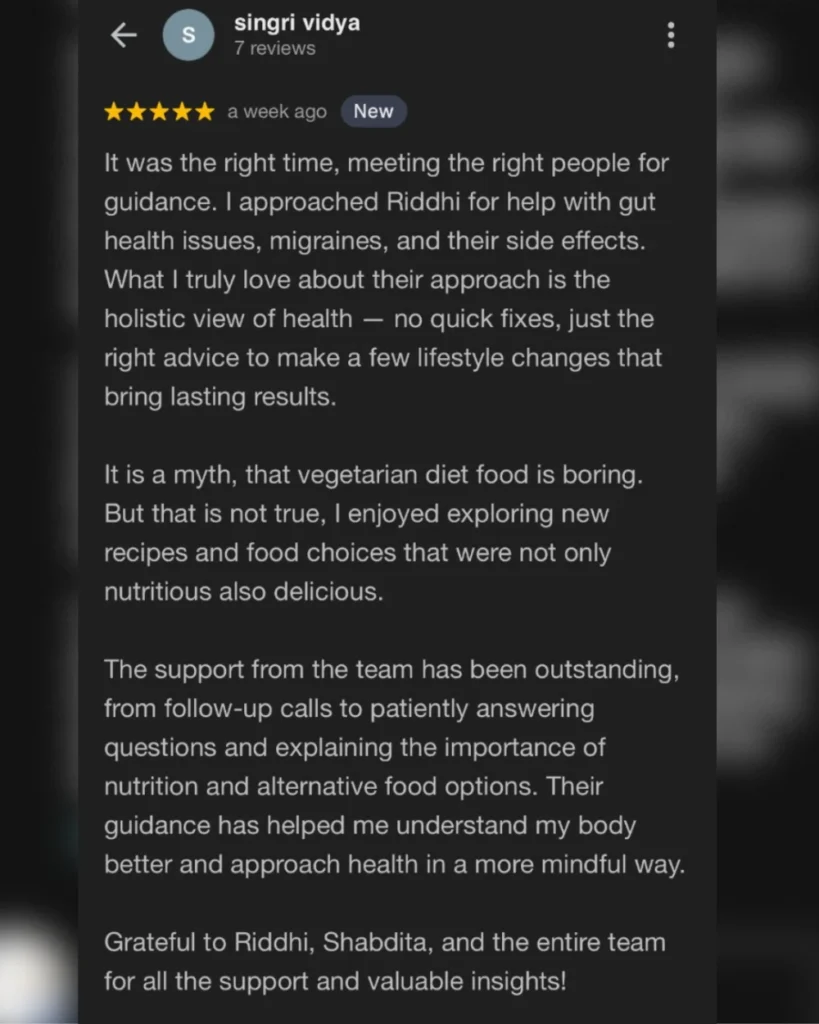 Vidya Sinngri – gut health & migraine